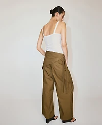 Mango Women's Straight Leg Scarf Pants