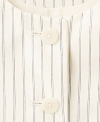 Mango Women's Pinstripe Open-Back Vest