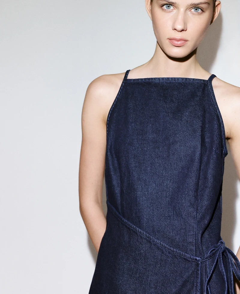 Mango Women's Straps And Bow Detail Dress