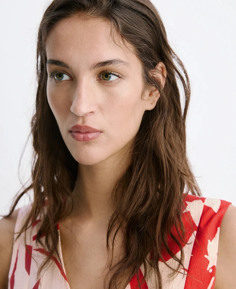 Mango Women's Cutouts Floral-Printed Dress