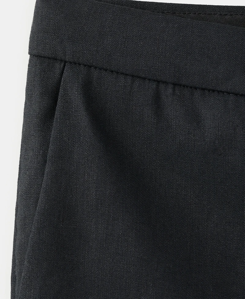 Mango Women's Linen Capri Pants