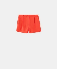Mango Women's Straight-Fit Lyocell Bermuda Shorts