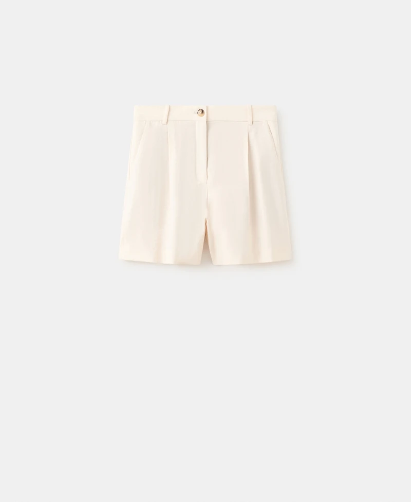 Mango Women's Straight-Fit High-Waist Bermuda Shorts