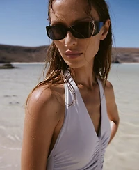 Mango Women's Ruched Halter Swimsuit