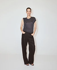 Mango Women's Bow Linen Pants