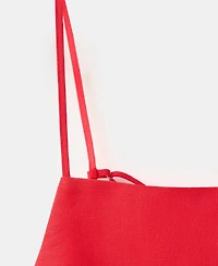 Mango Women's Linen Crop Top