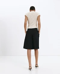 Mango Women's Openwork Knit Top
