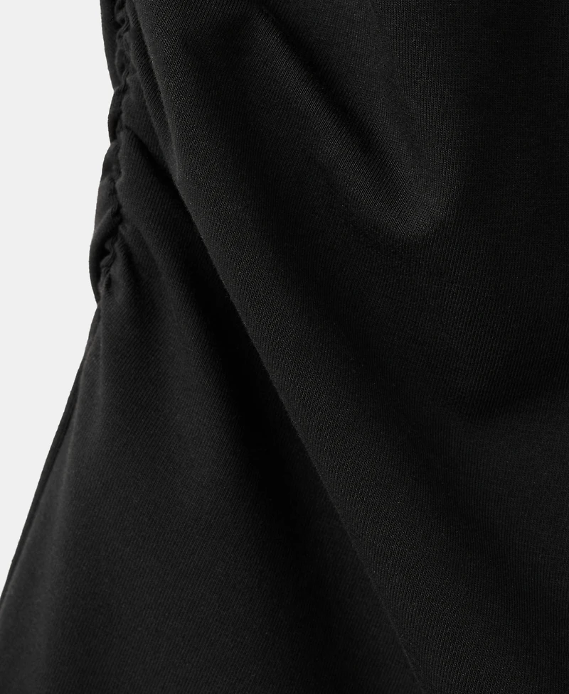 Mango Women's Gathered Sides Cotton Dress