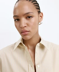 Mango Women's Striped Poplin Shirt
