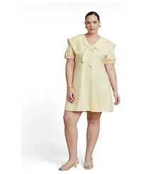 Eloquii Women's Plus Sailor Collar Mini Dress