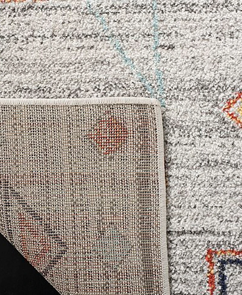 Safavieh Adirondack 208 Light Gray and Red 5'1" x 7'6" Sisal Weave Area Rug