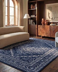 Safavieh Adirondack 108 Navy and Ivory 5'1" x 7'6" Area Rug