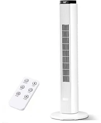 Cowsar 37" Bladeless Tower Fan with Remote and 12H Timer