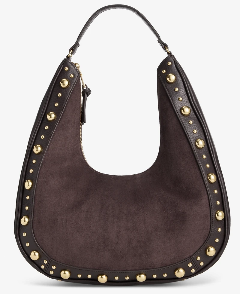 I.n.c. International Concepts Kyel Faux Suede Studded Hobo Bag, Macy's Exclusive