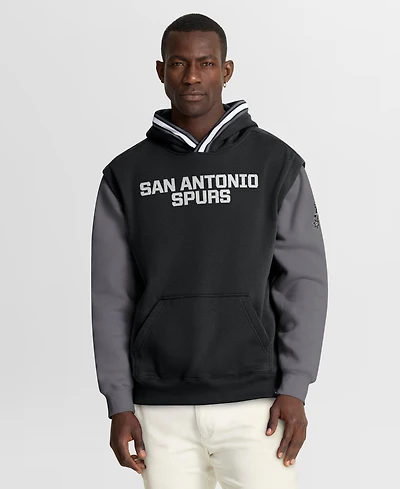 Fanatics Men's Black/Gray San Antonio Spurs Half Court Shot Clock Fastbreak Hoodie