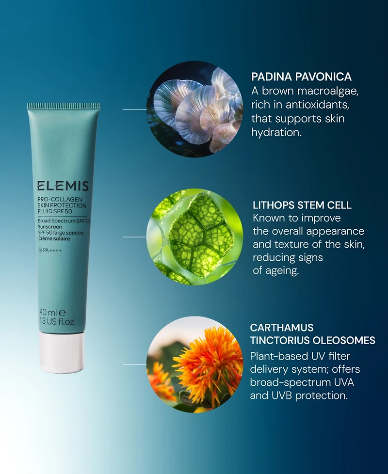 Elemis Pro-Collagen Skin Protection Fluid Spf 50 Sunscreen, 1.3 oz.