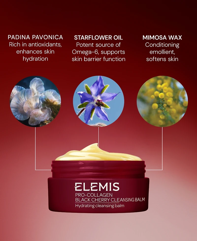 Elemis Pro-Collagen Black Cherry Cleansing Balm, 3.5 oz.