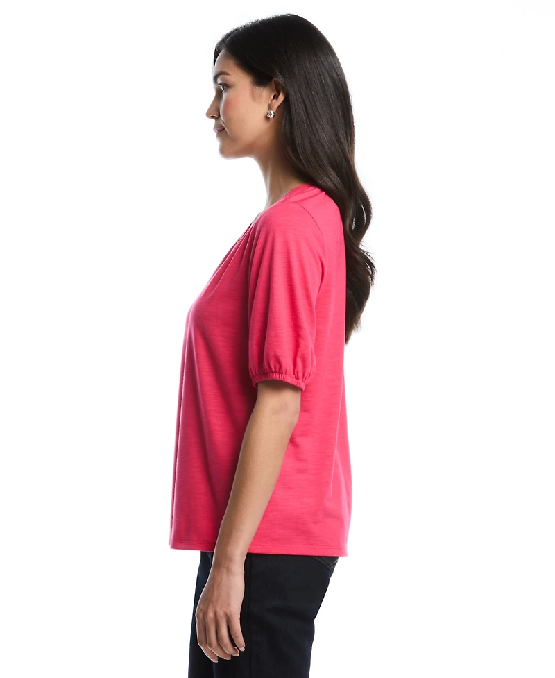 Rafaella Petite Puff-Sleeve Top