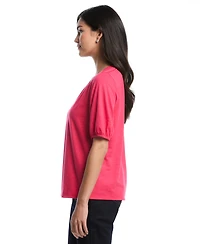 Rafaella Petite Puff-Sleeve Top