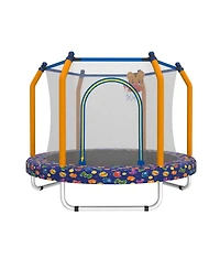 Zeny Trampoline for Kids Indoor and Outdoor Small Toddler with Basketball Hoop