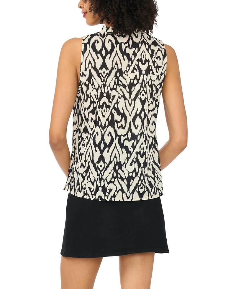 Vince Camuto Women's V-Neck Front Slit Top