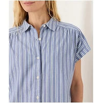Pact Women's Organic Cotton All Day Poplin Shirred Shirt