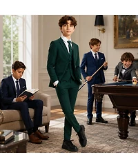 Stacy Adams Little Boys Green 5 Pc Suits