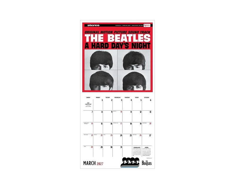 Tf Publishing Paper Goods 2027 The Beatles Albums and Artwork Wall Calendar