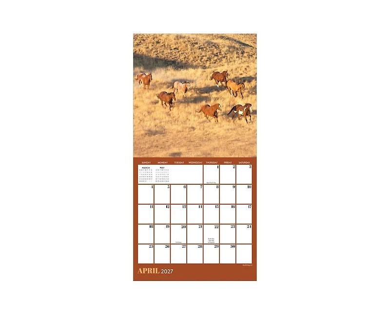 Tf Publishing Paper Goods 2027 Horses Mini Calendar