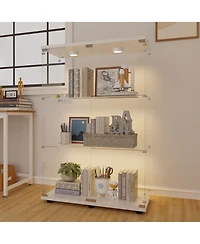 Flynama Tempered Glass Display Cabinet with Led Lighting