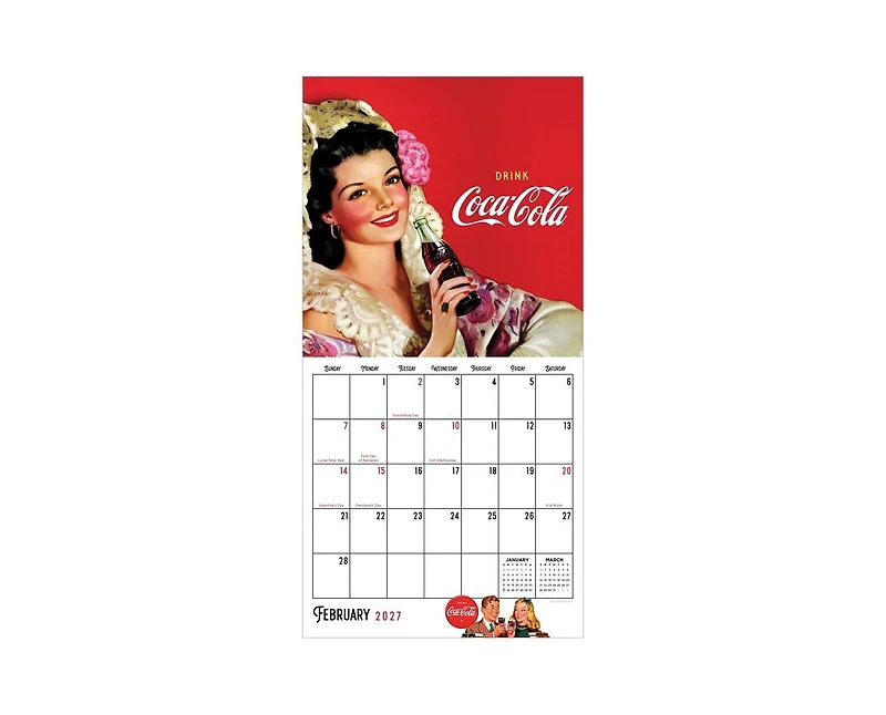 Tf Publishing Paper Goods 2027 Coca-Cola Mini Calendar