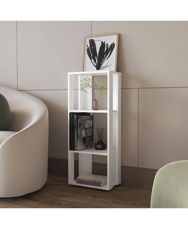 Flynama Melamine 3-Tier Minimalist Open Display Bookcase