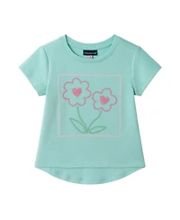 Andy & Evan Toddler Girls 2T- 6X Sparkle Bloom Emroidered Tee