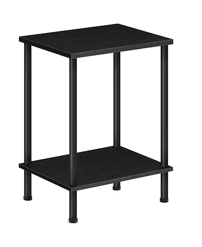 Slickblue Modern End Table with 2-Tier Shelving for Home Organization