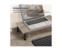 Slickblue Space-Saving Side Table with 3-Tier Open Storage Shelves