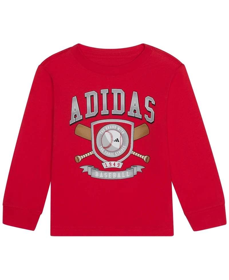 adidas Baby Boys' Long-Sleeve T-Shirt and Pants, 2-Piece Set