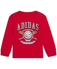 adidas Baby Boys' Long-Sleeve T-Shirt and Pants, 2-Piece Set