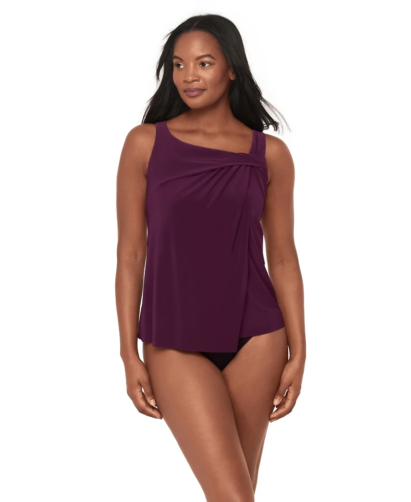 Miraclesuit Women's Rock Solid Atria Pull-On Tankini Top