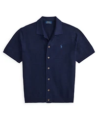 Polo Ralph Lauren Men's Cotton-Linen Short-Sleeve Cardigan Shirt