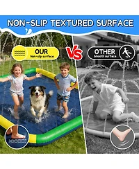 Aofar Splash Pad Sprinkler Mat Outdoor Summer Fun