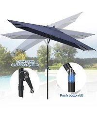 Pellebant Outodoor 9 x 5 Feet Patio Market Umbrella