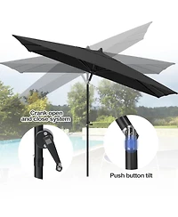 Pellebant Outodoor 9 x 5 Feet Patio Market Umbrella