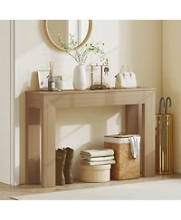 Homcom Console Table Modern, 47" Entryway Table, Natural Wood