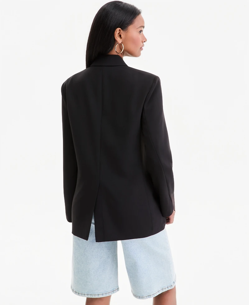 Bar Iii Women's Peak-Lapel Double-Breasted Blazer, Macy's Exclusive