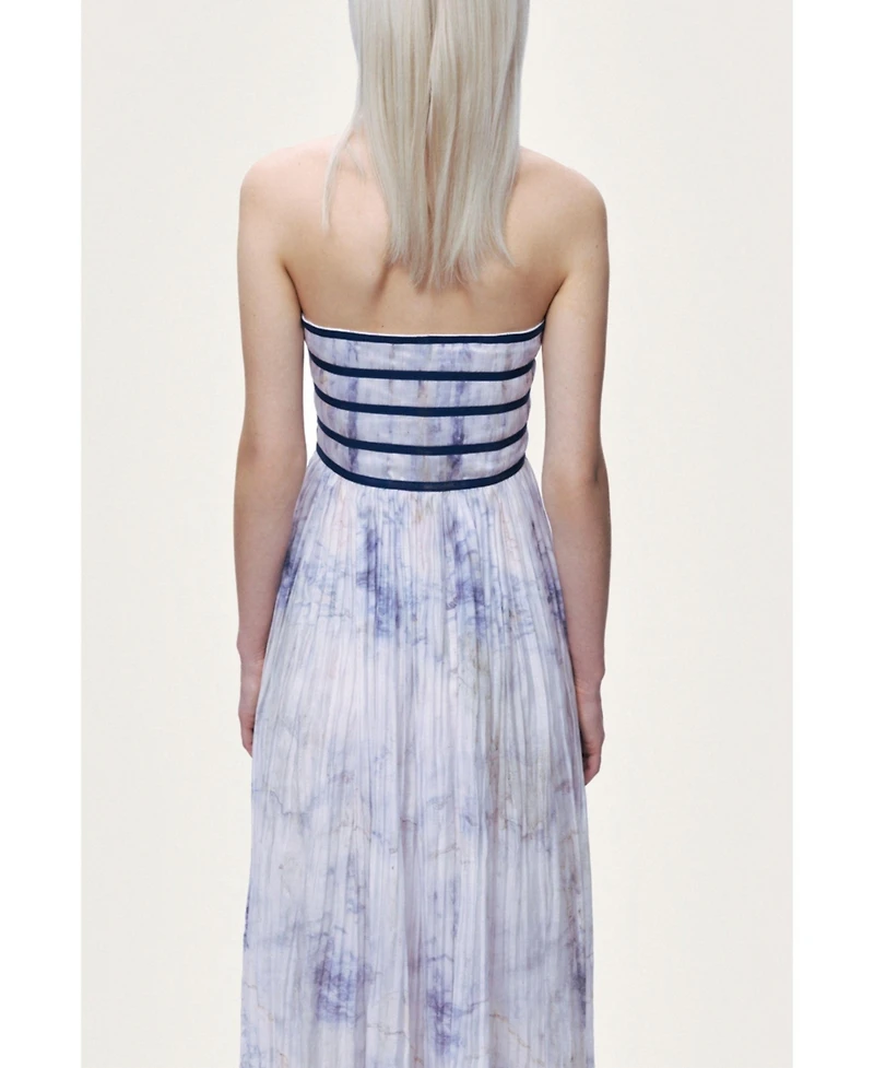 Nocturne Women's Bow Detail Strapless Midi Dress