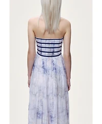 Nocturne Women's Bow Detail Strapless Midi Dress