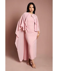 Coast Petite Round Neck Cape Maxi Dress
