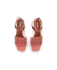 Reiss Women's Stephanie Weave Kitten Heels