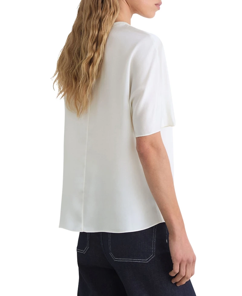 Reiss Women's Lena Silk Shortsleeve Top