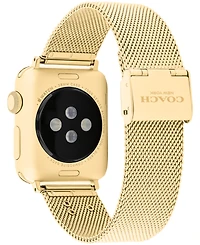 Coach Women's Gold-Tone Stainless Steel Apple Watch Strap 38mm, 40mm, 41mm